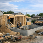 Illustration of a construction site setup for a Brantford project